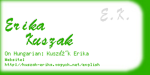 erika kuszak business card